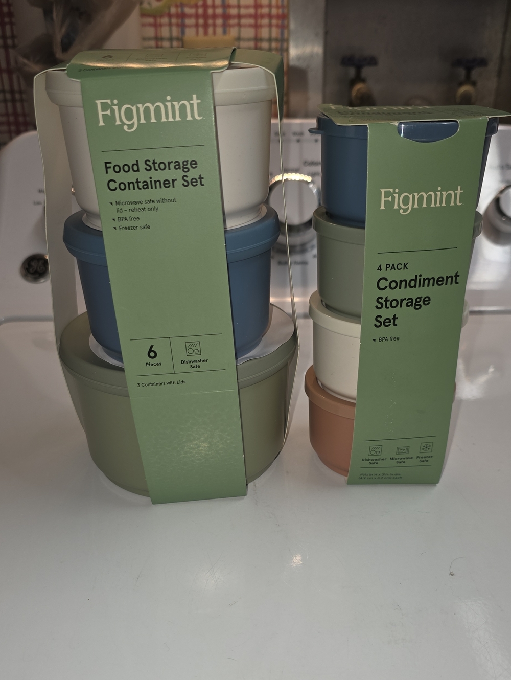 Figmint Multi-Color Food & Condiment Container Sets